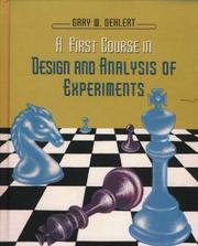 A first course in design and analysis of experiments  Cover Image