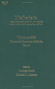 Methods in enzymology: numerical computer methods /  Cover Image