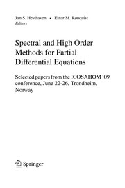 Spectral and High Order Methods for Partial Differential Equations Selected papers from the ICOSAHOM '09 conference, June 22-26, Trondheim, Norway  Cover Image