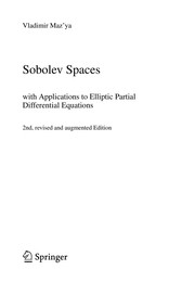 Sobolev Spaces with Applications to Elliptic Partial Differential Equations  Cover Image