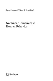 Nonlinear Dynamics in Human Behavior Cover Image