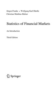 Statistics of Financial Markets An Introduction  Cover Image