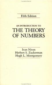 An introduction to the theory of numbers  Cover Image