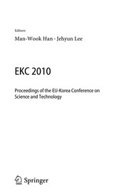 EKC 2010 Proceedings of the EU-Korea Conference on Science and Technology  Cover Image
