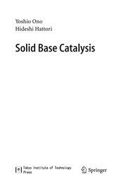 Solid Base Catalysis Cover Image