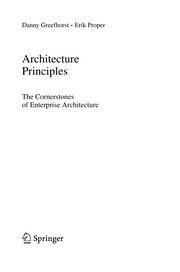 Architecture Principles The Cornerstones of Enterprise Architecture  Cover Image