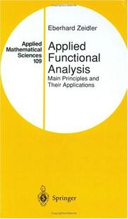 Applied functional analysis : main principles and their applications  Cover Image