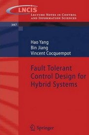 Fault tolerant control design for hybrid systems  Cover Image