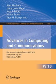 Advances in Computing and Communications First International Conference, ACC 2011, Kochi, India, July 22-24, 2011, Proceedings, Part III  Cover Image