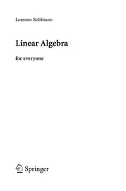 Linear algebra for everyone  Cover Image