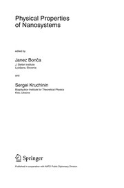 Physical Properties of Nanosystems Cover Image