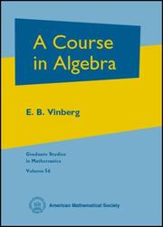 A course in algebra /  Cover Image