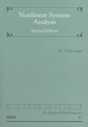 Nonlinear systems analysis  Cover Image