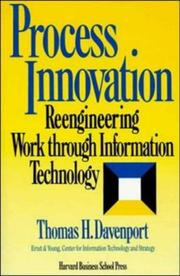 Process innovation : reengineering work through information technology  Cover Image