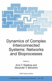Dynamics of complex interconnected systems : networks and bioprocesses  Cover Image