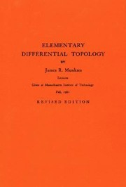 Elementary differential topology /  Cover Image
