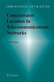 Concentrator Location in Telecommunications Networks Cover Image