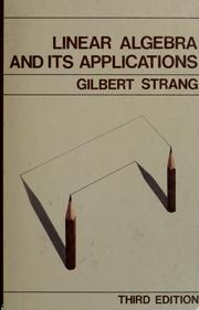 Linear algebra and its applications /  Cover Image