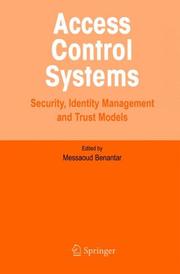 Access Control Systems Security, Identity Management and Trust Models  Cover Image