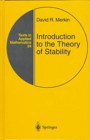 Introduction to the theory of stability /  Cover Image