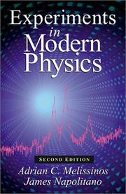 Experiments in modern physics /  Cover Image