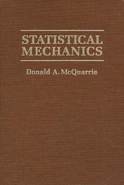 Statistical mechanics /  Cover Image