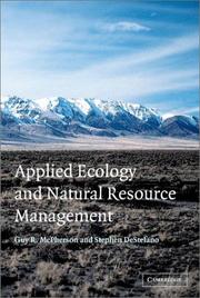 Applied ecology and natural resource management /  Cover Image
