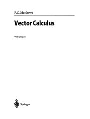 Vector calculus  Cover Image