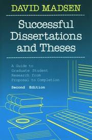 Successful dissertations and theses : a guide to graduate student research from proposal to completion  Cover Image