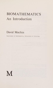 Biomathematics : an introduction  Cover Image