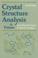 Go to record Crystal structure analysis a primer /