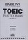Go to record Barron's TOEIC practice exams